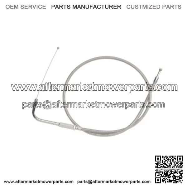 Braided Stainless Idle Cable 31 3/4 Stock OE Length 56355-96 Harley Softail Dyna (For: Harley-Davidson)