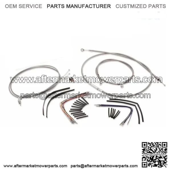 16" Stainless Handlebar Control Cables Complete Kit Softail Harley 00-06 (For: Harley-Davidson)