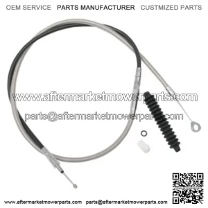 80" Braided Stainless Extended Clutch Cable Wire Harley Softail Dyna Touring XL (For: Harley-Davidson)