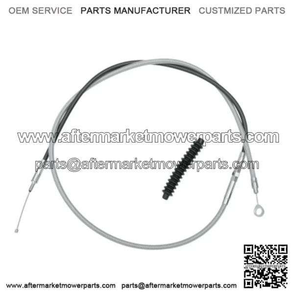 70 11/16" Braided Stainless +8 Extended Length Clutch Cable Harley Touring 08-16 (For: Harley-Davidson)