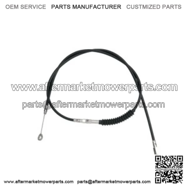 70 11/16" Black Vinyl Extended Length Clutch Cable Harley Softail Dyna Touring (For: Harley-Davidson)
