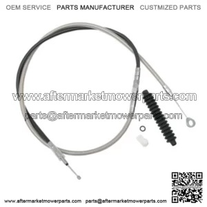 74 11/16" Braided Stainless Extended Clutch Cable Harley Softail Dyna Touring XL (For: Harley-Davidson)