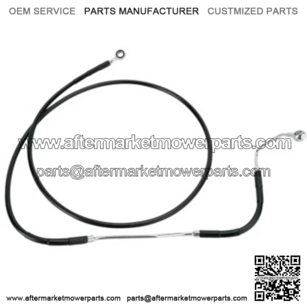 6 68 3/4 Extended Length Black Vinyl Upper Brake Line Harley Touring 09-13 ABS (For: Harley-Davidson)