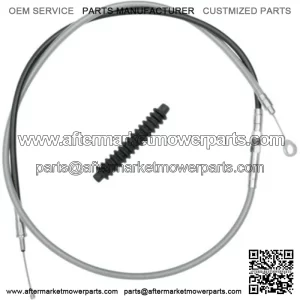 66 11/16" Braided Stainless +4 Extended Length Clutch Cable Harley Touring 08-16 (For: Harley-Davidson)