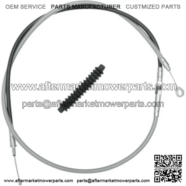 66 11/16" Braided Stainless +4 Extended Length Clutch Cable Harley Touring 08-16 (For: Harley-Davidson)