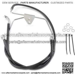 8  Extended Length Black Vinyl Upper Lower Brake Line Kit Harley Touring 96-07 (For: Harley-Davidson)