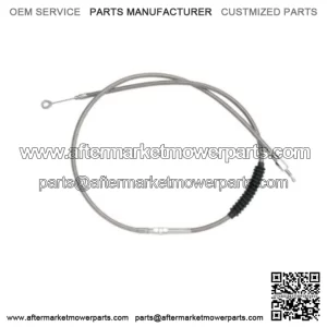 60 11/16" Braided Stainless Extended Clutch Cable Harley Softail Dyna Touring XL (For: Harley-Davidson)