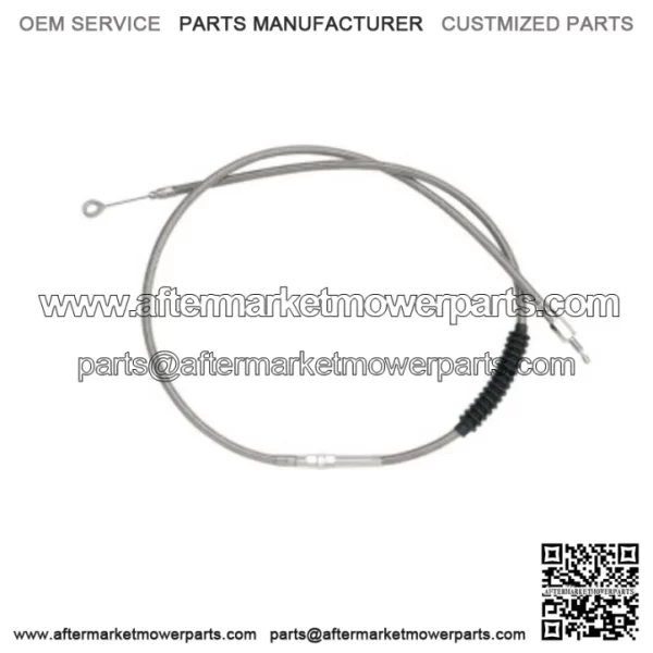 60 11/16" Braided Stainless Extended Clutch Cable Harley Softail Dyna Touring XL (For: Harley-Davidson)