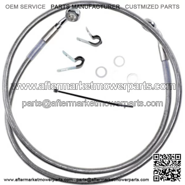 4 45 3/4 Extended Braided Stainless Upper Brake Line Harley Sportster XL 04-13 (For: Harley-Davidson)