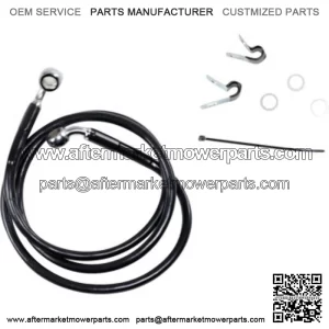 4 45 3/4 Extended Length Black Vinyl Upper Brake Line Harley Sportster 04-13 (For: Harley-Davidson)