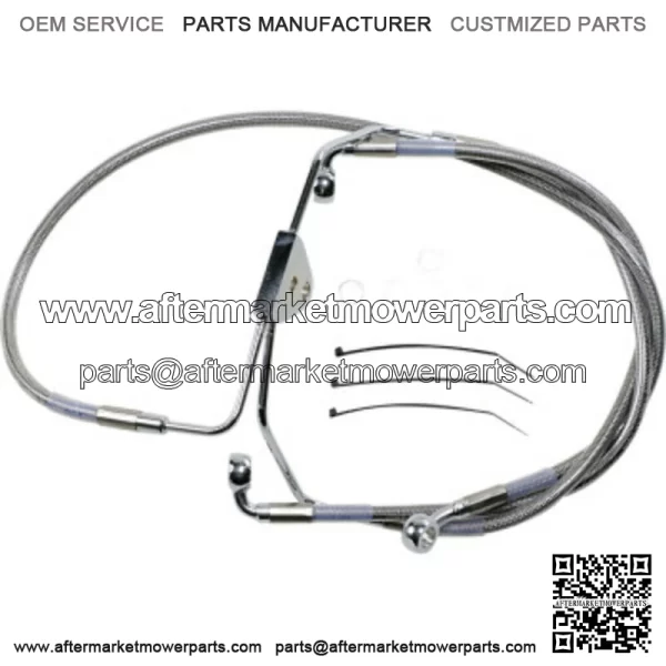 4 Extended Over Stock Stainless Steel Upper Brake Line Kit Harley Touring 08-13 (For: Harley-Davidson)