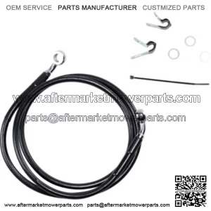 8 49 3/4 Extended Length Black Vinyl Upper Brake Line Harley Sportster 04-13 (For: Harley-Davidson)
