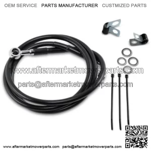 4 50 7/8  Extended Black Vinyl Upper Brake Line Kit Harley Dyna Softail 84-05 (For: Harley-Davidson)