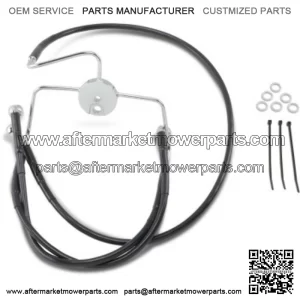 8 Extended Length Black Vinyl Upper Lower Brake Line Kit Harley Touring 94-07 (For: Harley-Davidson)