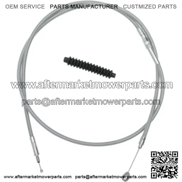 80" +12 Stainless 3 1/8" Clutch Cable 08-13 Harley Touring (For: Harley-Davidson)