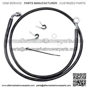 4 42 3/8 Extended Length Black Vinyl Upper Brake Line Harley Sportster 04-10 (For: Harley-Davidson)