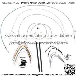 Stainless Braided 18" Handlebar Cables Complete Kit Softail Harley 07-10 (For: Harley-Davidson)
