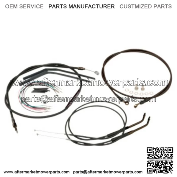 16" Black Vinyl Handlebar Control Cables Complete Kit Softail Harley 00-06 (For: Harley-Davidson)
