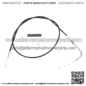 Black Vinyl Throttle Cable 47 1/2" 90 Degree 5" Travel Harley 96-17 Big Twin Cam (For: Harley-Davidson)