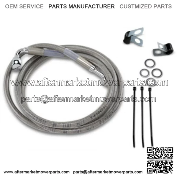 4 50 7/8 Extended Braided Stainless Upper Brake Line Harley Dyna Softail 84-05 (For: Harley-Davidson)