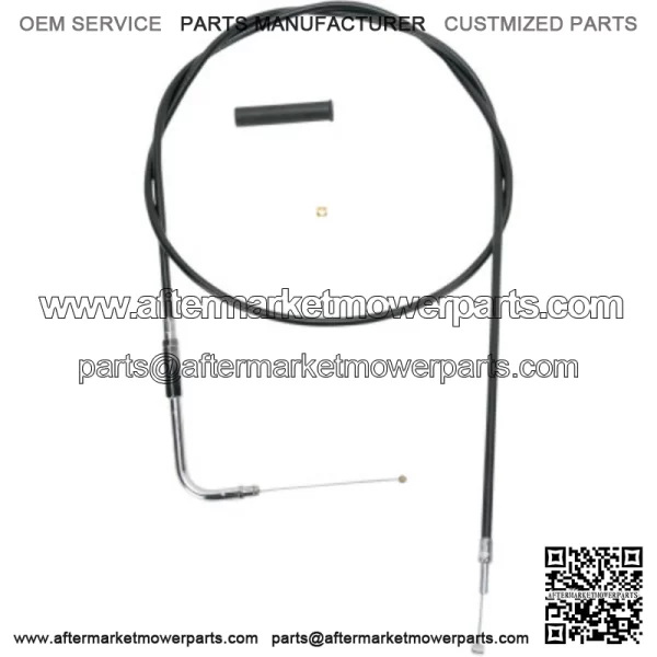 Black Vinyl Throttle Cable 56" 90 Degree 5" Travel Harley 96-17 Big Twin Cam XL (For: Harley-Davidson)