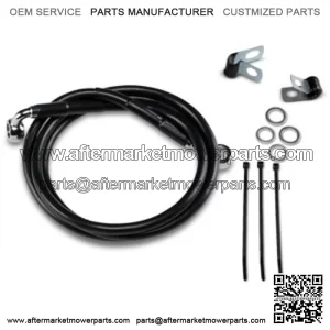 4 49 1/4 Extended Length Black Vinyl Upper Brake Line Harley Softail 99-07 (For: Harley-Davidson)