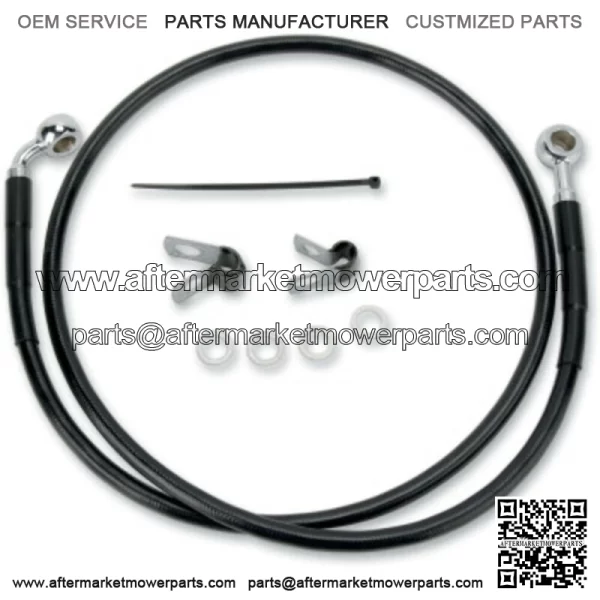 38 3/8" Standard Black Vinyl Brake Upper Line Kit Harley Sportster 04-10 XL883 (For: Harley-Davidson)