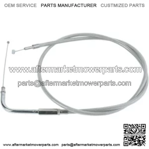 Braided Stainless Throttle Cable 39 1/2" 90 Degree 5" Harley 88-95 Big Twin XL (For: Harley-Davidson)