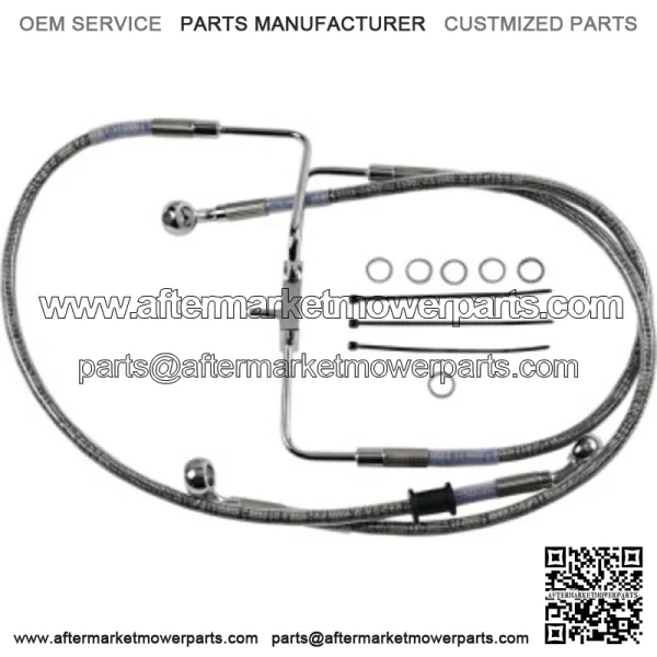6 35 Extended Braided Stainless Upper Brake Line Kit Harley Sportster XL 16 (For: Harley-Davidson)