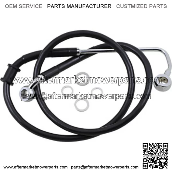 6 36 3/4 Extended Length Black Vinyl Upper Brake Line Harley Softail 15-17 ABS (For: Harley-Davidson)