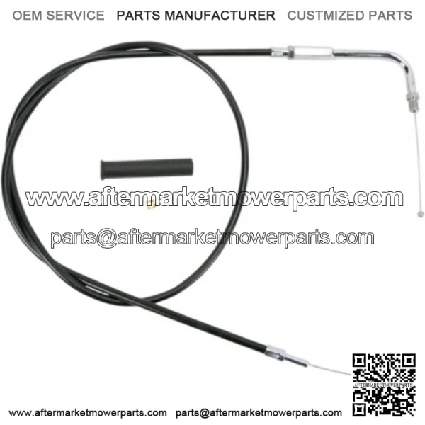 Black Vinyl Throttle Cable Wire 48" 90 Degree 5" Travel Harley 88-95 Big Twin XL (For: Harley-Davidson)