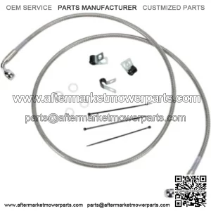 6 50 1/4 Extended Braided Stainless Upper Brake Line Kit Harley Softail 00-07 (For: Harley-Davidson)