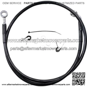 2 40 3/8 Extended Length Black Vinyl Upper Brake Line Harley Sportster 04-10 (For: Harley-Davidson)
