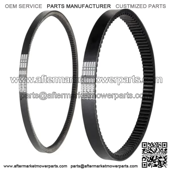 Golf Cart Clutch Drive & Starter Belts Kit for EZGO TXT, Medalist, Workhorse 1994-2013 with Robin 295/350cc 4 Cycle Engines, OEM# 72054G01 26414G01 72025G01 26414G01 630587