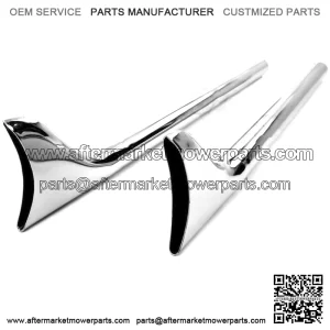 Chrome 30" Slip-On Fishtail Mufflers Exhaust Pipes Harley Chopper Bobber Custom (For: Harley-Davidson)
