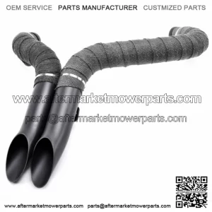 Black 2" L.A.F LAF Drag Pipes Exhaust Harley Softail Chopper Custom Wrapped 84+ (For: Harley-Davidson)