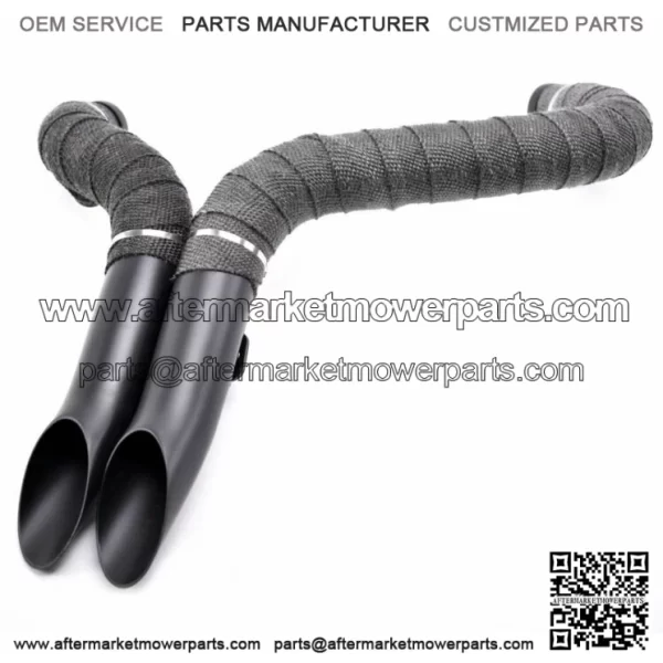 Black 2" L.A.F LAF Drag Pipes Exhaust Harley Softail Chopper Custom Wrapped 84+ (For: Harley-Davidson)