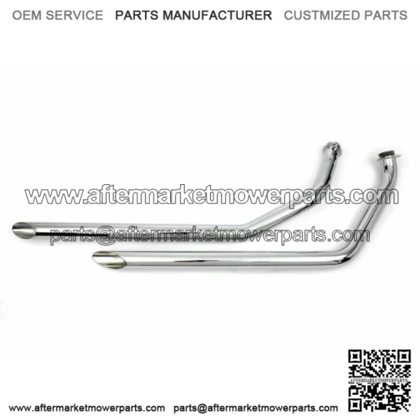 Chrome 1 3/4" Drag Pipes Slash Cut Exhaust 1970-1984 FX Shovelhead Super Glide (For: Harley-Davidson)