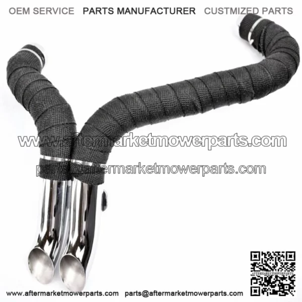 Chrome 1 3/4" L.A.F LAF Drag Pipes Exhaust Harley Softail Chopper Custom Wrapped (For: Harley-Davidson)