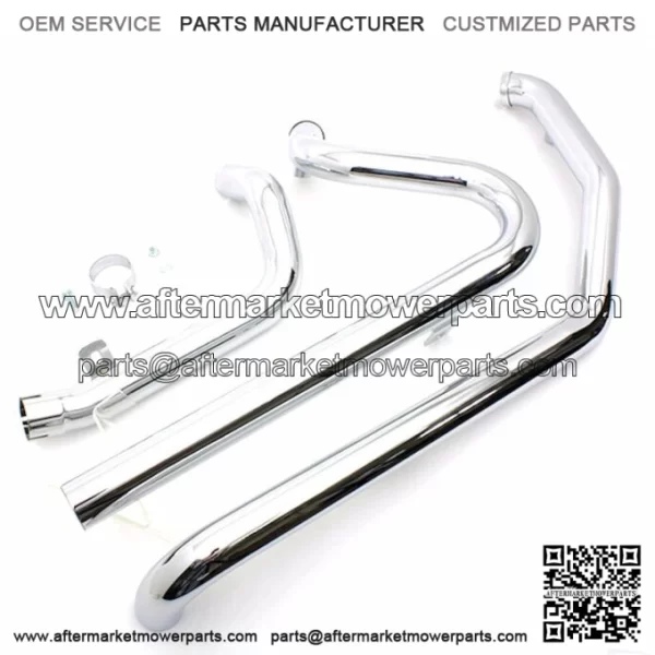 Chrome True Dual Crossover Exhaust Header Pipes Harley Dresser Touring 2009 FLHX (For: Harley-Davidson)