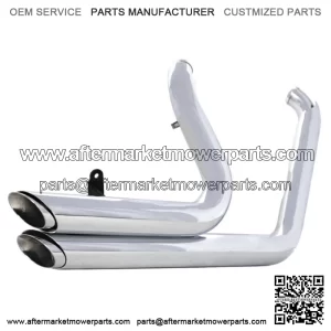 Chrome Staggered Shortshots Short Shots Exhaust Drag Pipes Harley Dyna FXD 06-17 (For: Harley-Davidson)