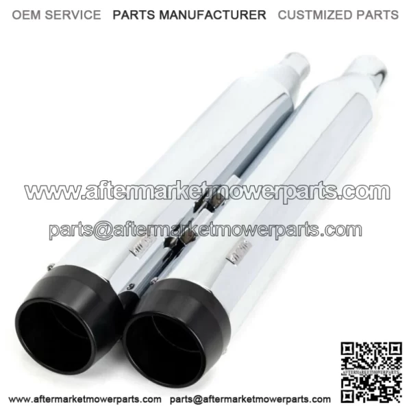 4.5" Chrome Snub Nose Slip-On Mufflers Exhaust Pipes 2017+ Harley Touring Bagger (For: Harley-Davidson)
