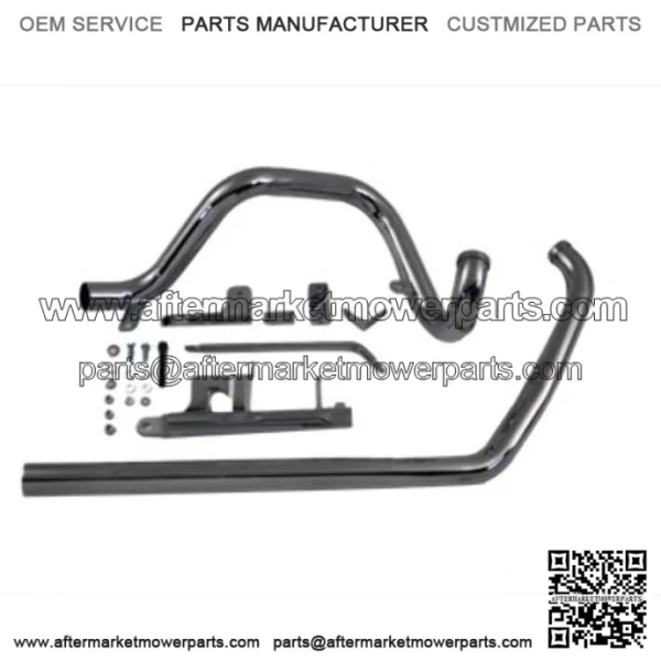 Chrome True Dual Exhaust Header Pipes System Harley Softail FXST FLST 2000-2006 (For: Harley-Davidson)