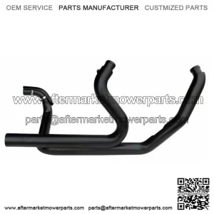 Black True Duals Dual Head Pipes Headers Exhaust 2009-2016 Harley Touring Bagger (For: Harley-Davidson)