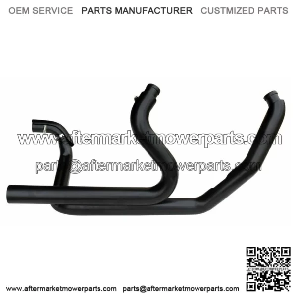Black True Duals Dual Head Pipes Headers Exhaust 2009-2016 Harley Touring Bagger (For: Harley-Davidson)