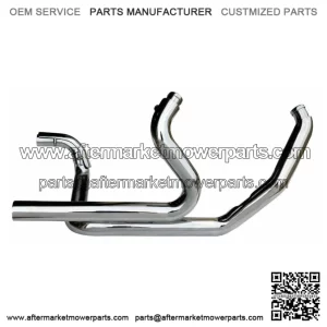 Chrome True Duals Dual Head Pipes Headers Exhaust 09-2016 Harley Touring Bagger (For: Harley-Davidson)