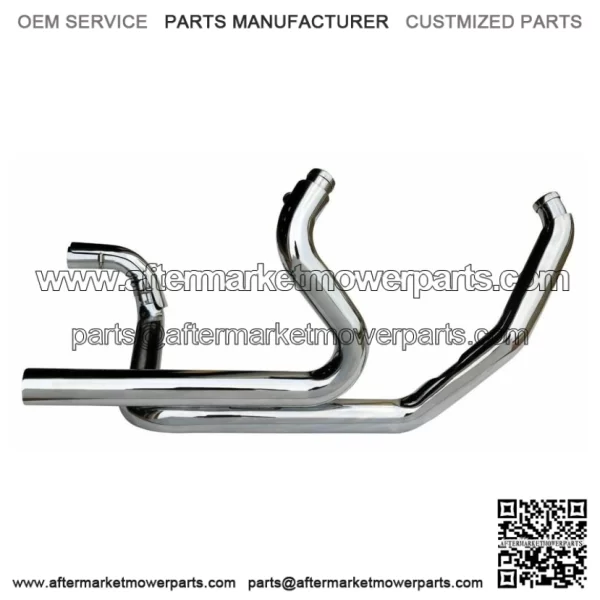 Chrome True Duals Dual Head Pipes Headers Exhaust 09-2016 Harley Touring Bagger (For: Harley-Davidson)