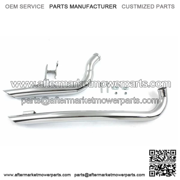 New 2" Curved Sideshots Drag Custom Exhaust Pipes Pipe Set Harley Softail (For: Harley-Davidson)