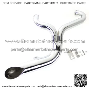 Chrome 2 Into 1 2:1 Lake Side Pipe High Output Exhaust System Harley FXD 91-05 (For: Harley-Davidson)