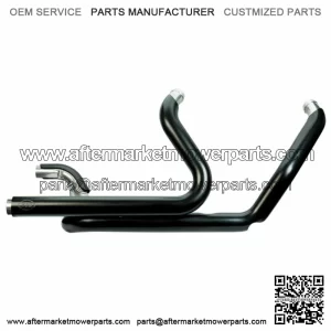 Black Power-Tune True Duals Header Exhaust Pipes Harley 17+ Touring Bagger (For: Harley-Davidson)